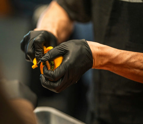 Tasks such as food preparation, processing, packaging, inspection, manufacturing, and handling often involve: